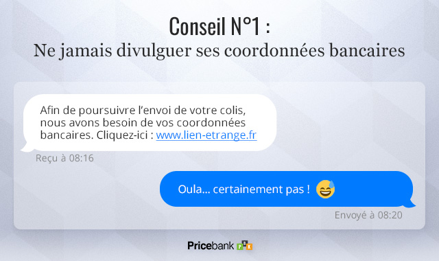 Ne jamais divulguer ses coordonnées bancaires