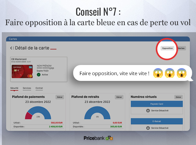 Faire opposition à la carte bleue en cas de vol ou perte