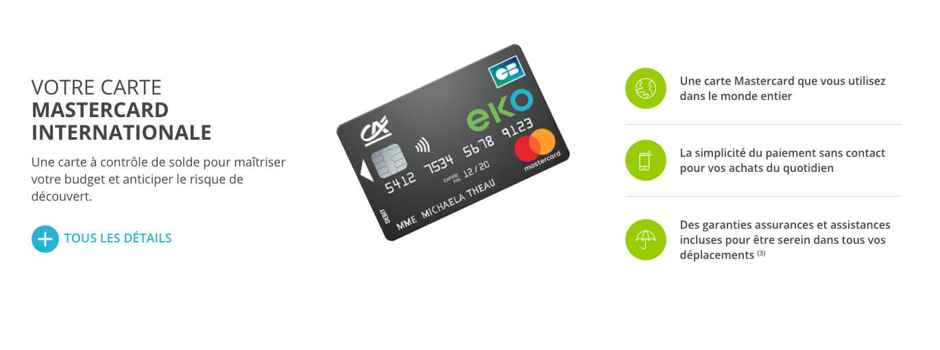 Les avantages de la carte bancaire EKO by CA