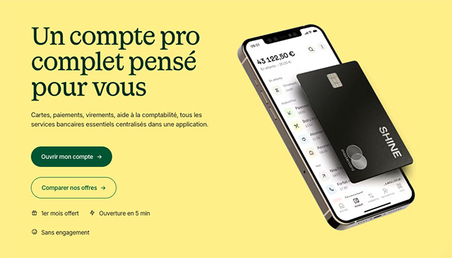 Compte pro Shine