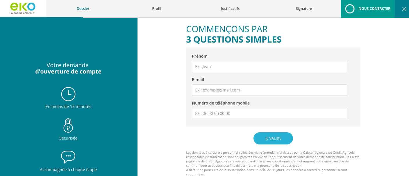 Ouvrir un compte bancaire EKO